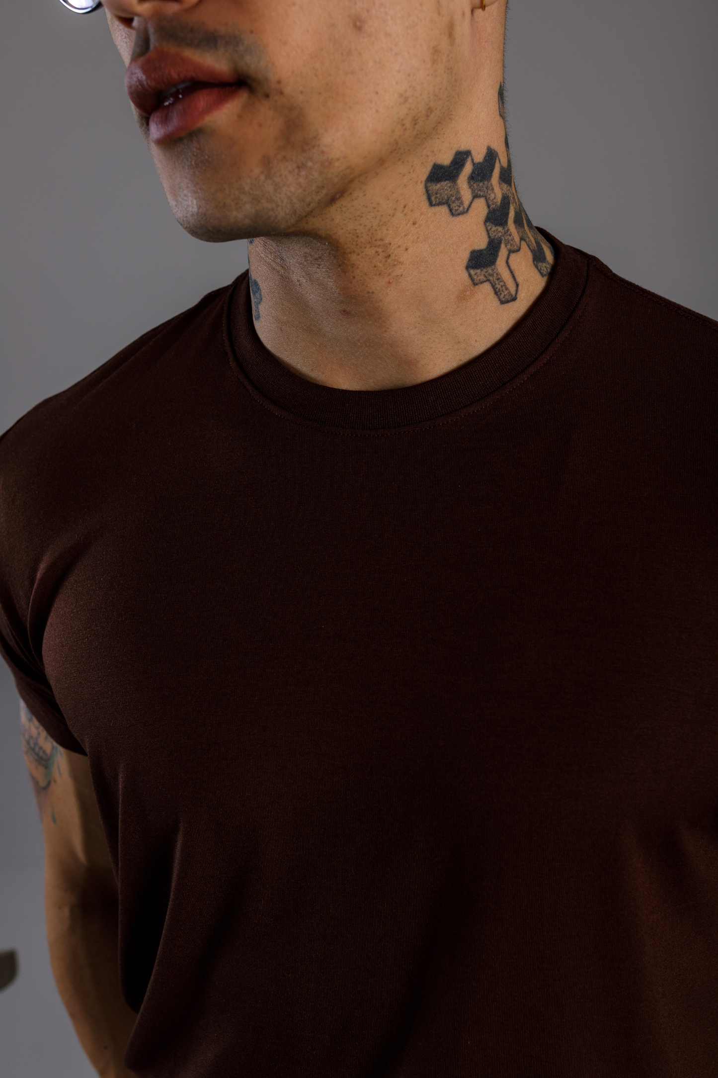 Camiseta Tecnológica Modal Vicenza Marrom