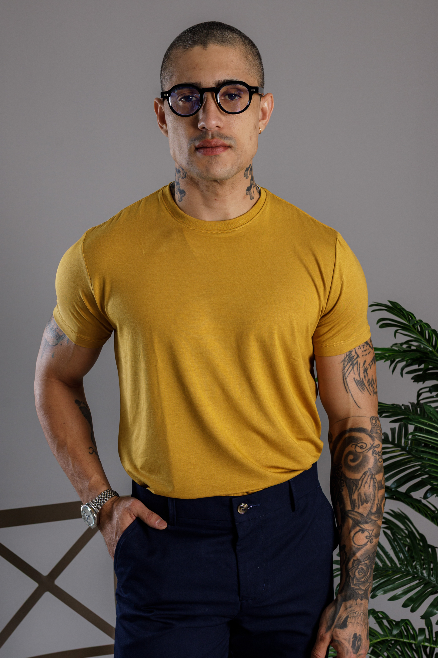 Camiseta Tecnológica Modal Vicenza Mostarda