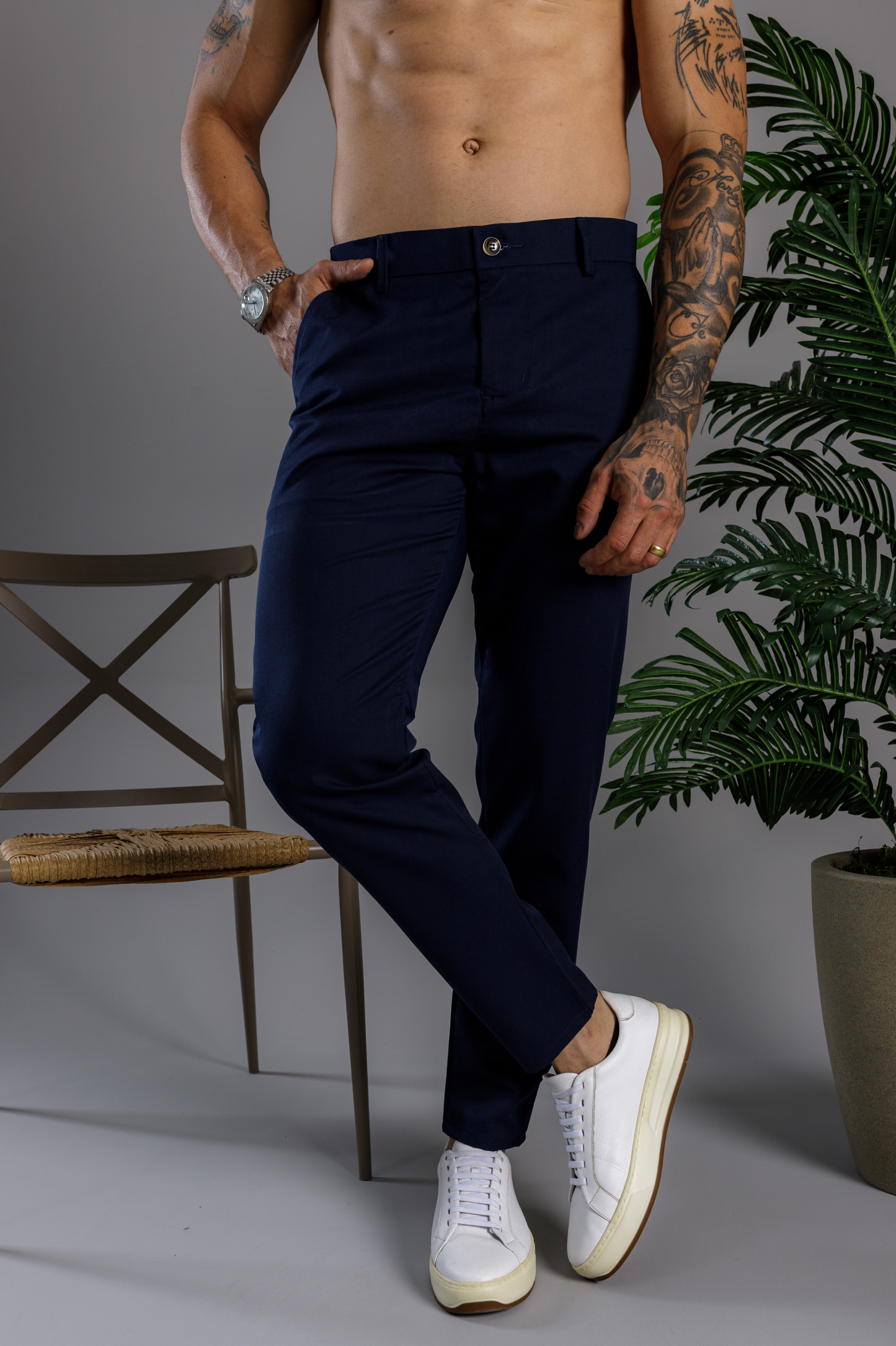 Calça Alfaiataria Tecnológica Slim Firenze Azul