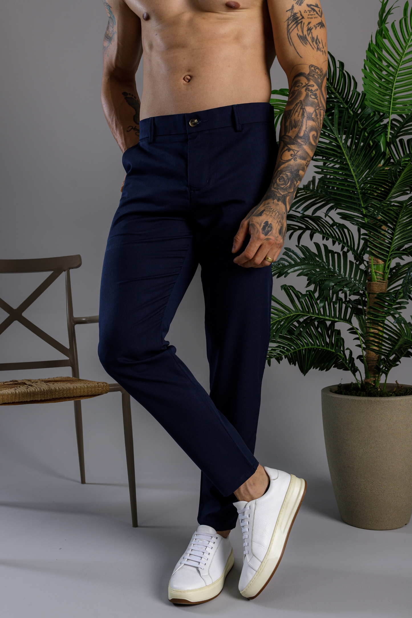 Calça Alfaiataria Tecnológica Slim Firenze Azul