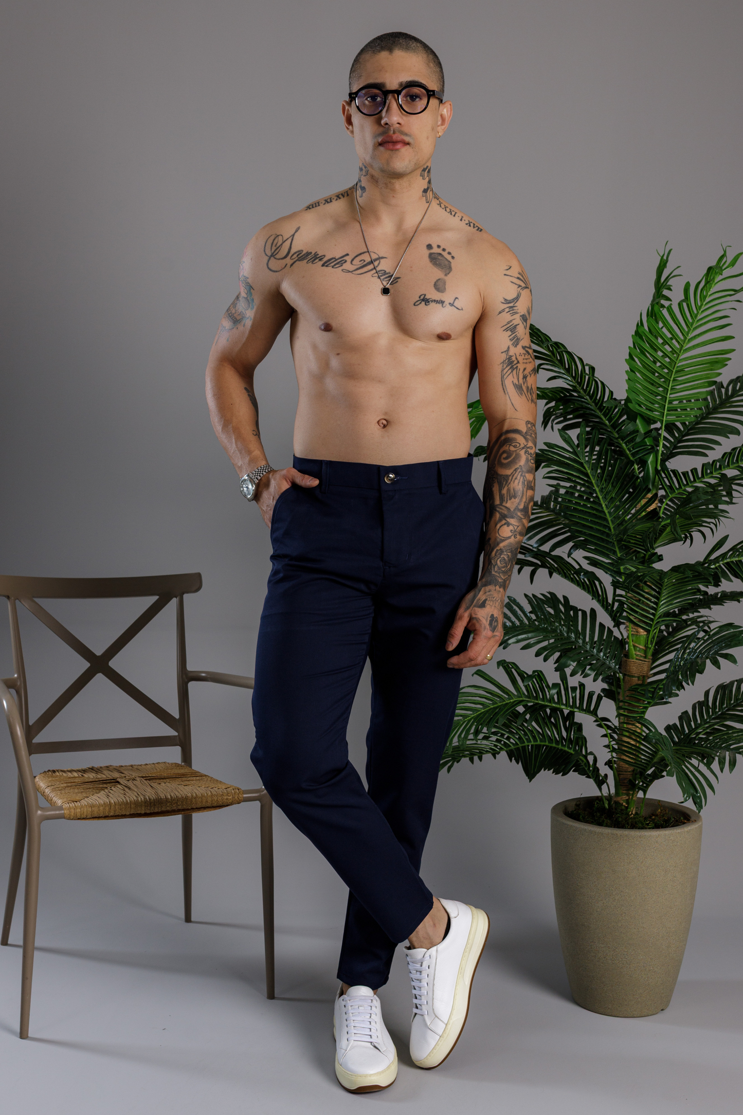 Calça Alfaiataria Tecnológica Slim Firenze Azul