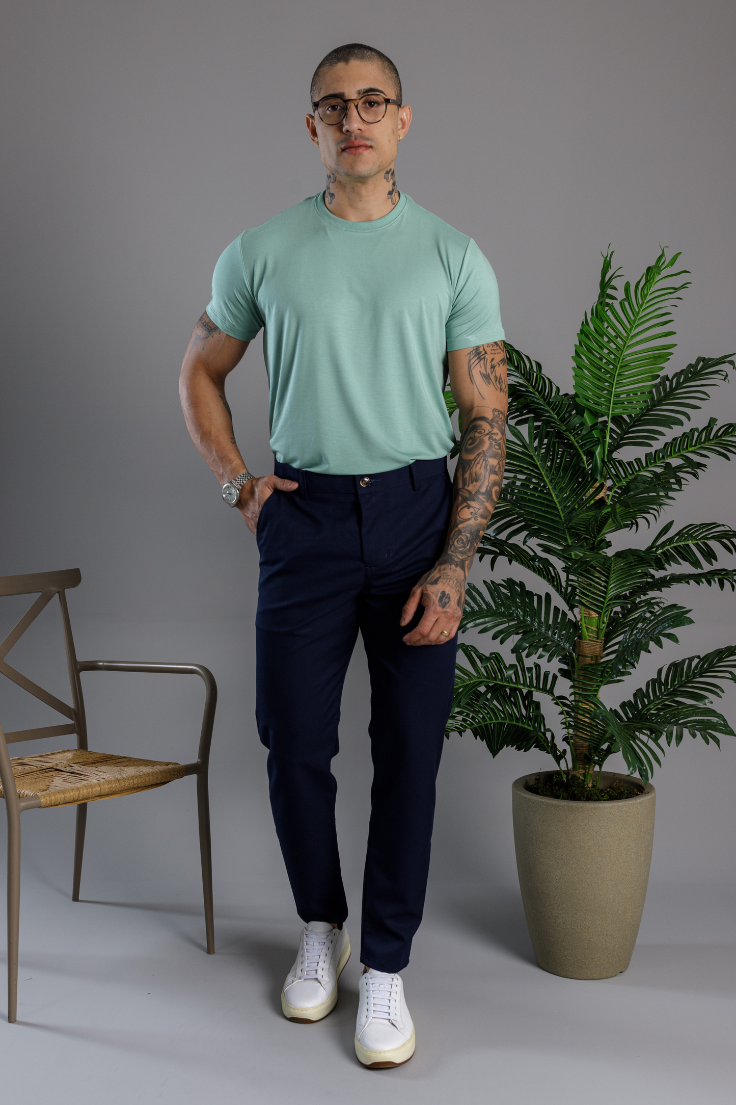Camiseta Modal Vicenza Verde agua