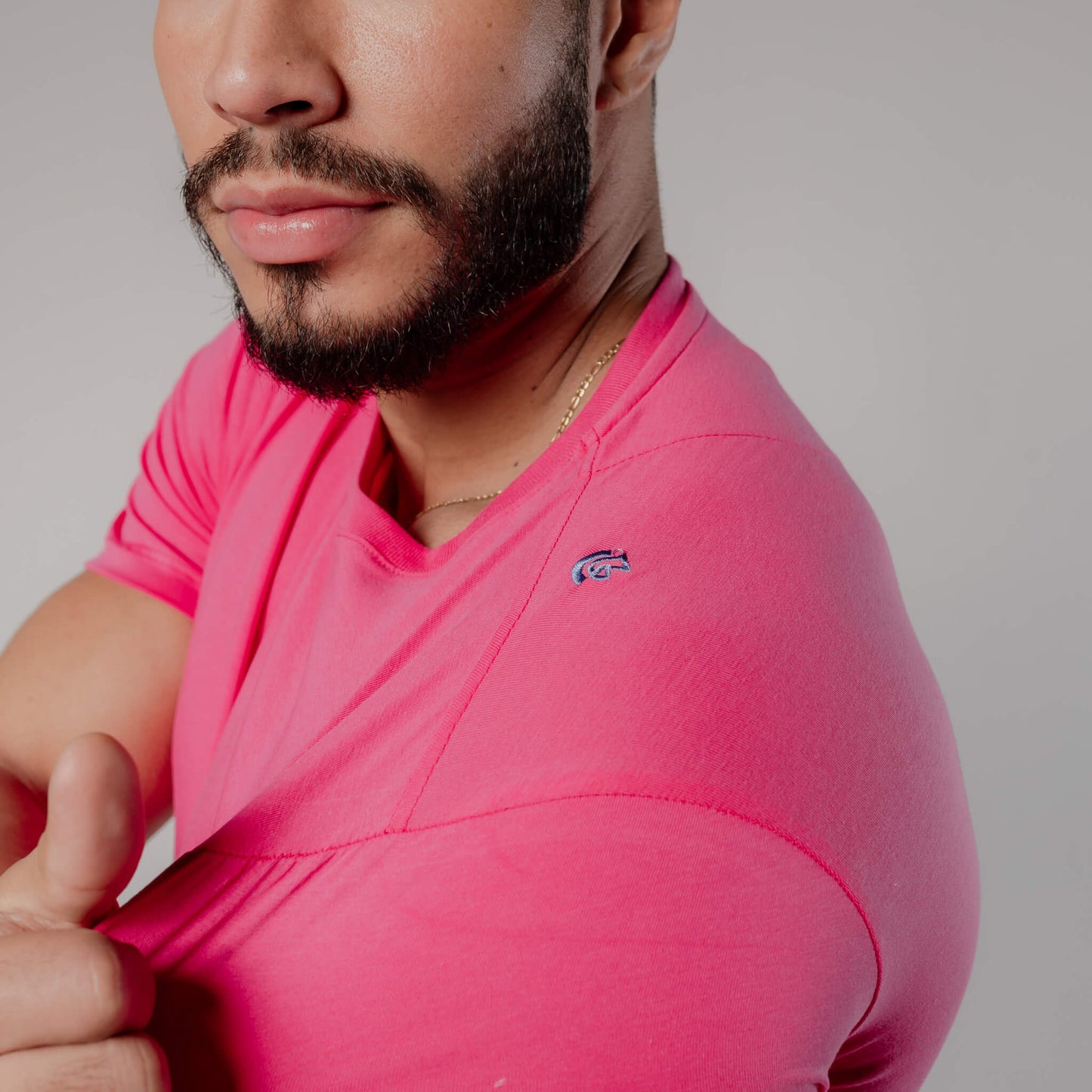 Camiseta Básica Algodão Egípcio Vicenza  Pimenta Rosa